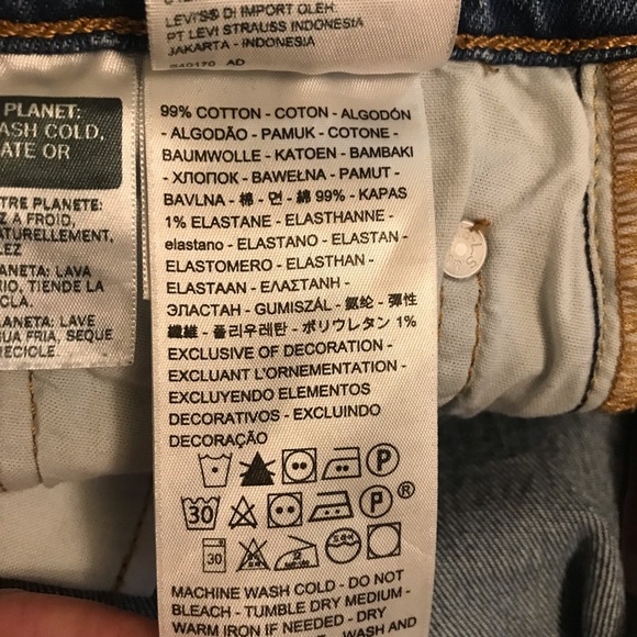 LEVI’S Premium Denim 510 S High Rise Raw Hem Medium Wash Straight Leg Je… - Picture 12 of 14